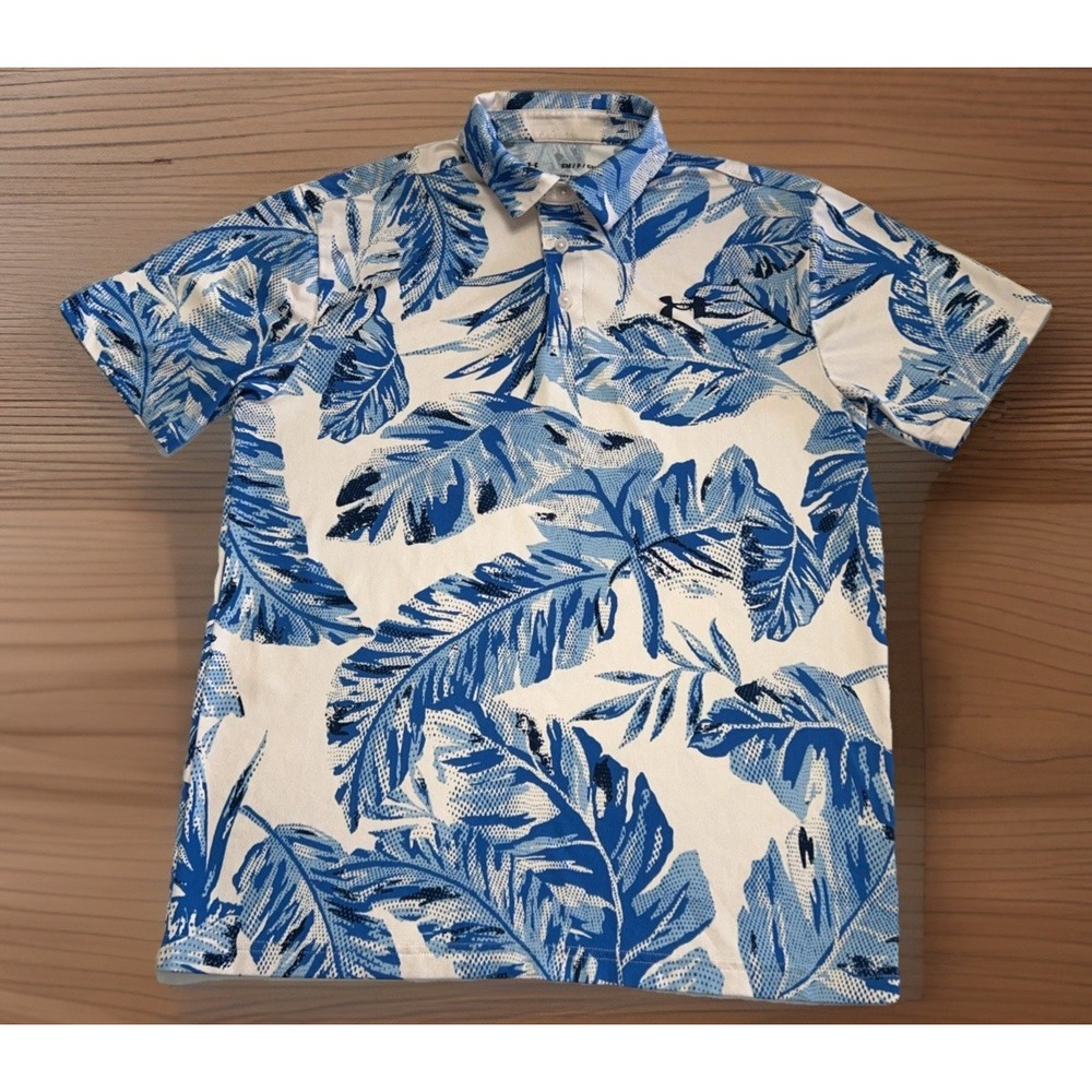 Under Armour Mens UA Playoff 2.0 Polo Golf Shirt 132703 Floral Sz Small‎